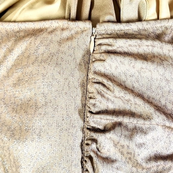 Hailey Brown Size 8 Shiny Satin One Shoulder Ruched Cocktail Evening Prom Dress - Picture 9 of 13